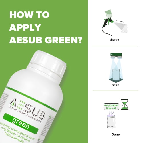 AESUB Green, 5-liter, vanishing, Scanning time approx. 1-2 h product photo Side View L