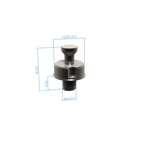 Combi bolt - M6 short, AF25, 10 pieces product photo Back View L