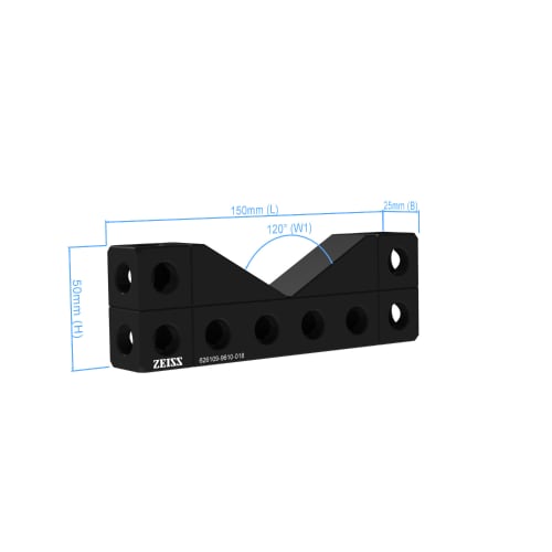 V-Block 120&deg; - 150x25x50mm, AF25 product photo Back View L