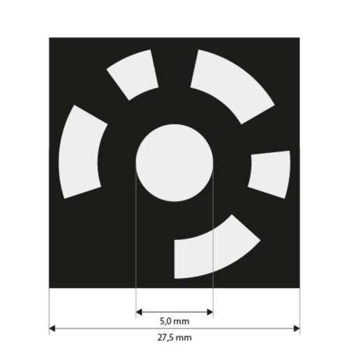 Reference Markers 5.0 mm, coded 218-322, white, magnetic product photo Back View L