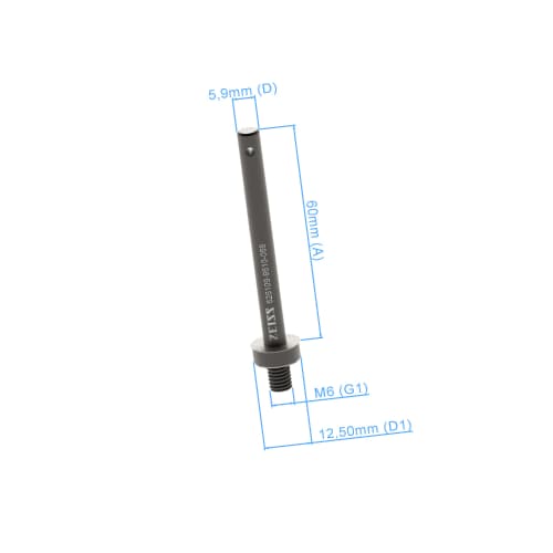 Hold-down column clamp - with thread M6, AF25, 2 pieces product photo Back View L