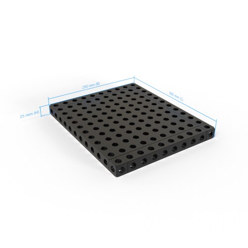 Base plate - 25x250x300mm, AF25 product photo Back View L