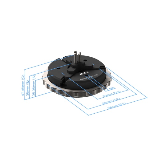 3-jaw-chuck - clamping range 50mm product photo Back View L