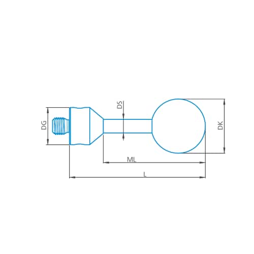 Stylus straight M5, DK19 L65.5 product photo Front View L