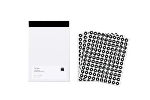 Reference Markers 5.0 mm, white, non-coded, medium adhesive strength, 3000 piece product photo Back View L