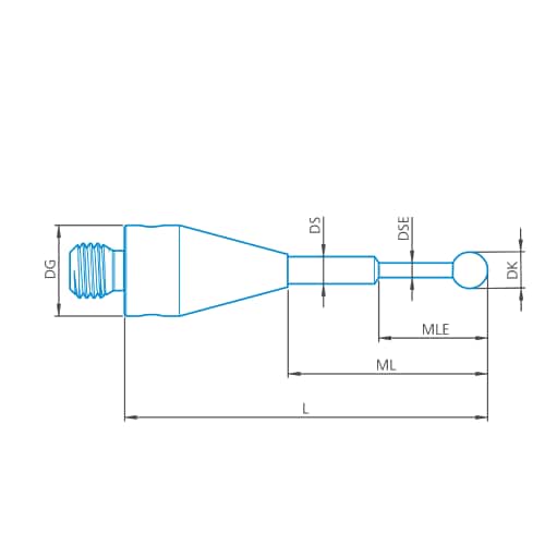Stylus stepped M3 XXT, DK0.8 L31 product photo Front View L