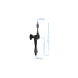 Swivel arm - lenght 285mm, AF25 product photo Back View S
