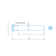 Adapter plate extension, Adapter-1x-M5-L75 product photo