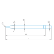 Stylus knife edge/Contour d=3, L=60, ML=52, W1=24&deg; product photo